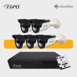 이지피스 500만화소 실외카메라5대 CCTV세트 EGPIS-WQHDB5524PNIR