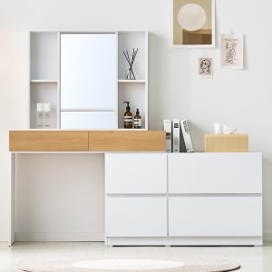 와튼 수납 거울 화장대 침실 콘솔 서랍장 안방 확장형 수납장