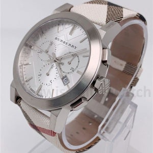 버버리 Burberry BU9357 노바 체크 가죽 남자 패션 손목 시계 미국 발송