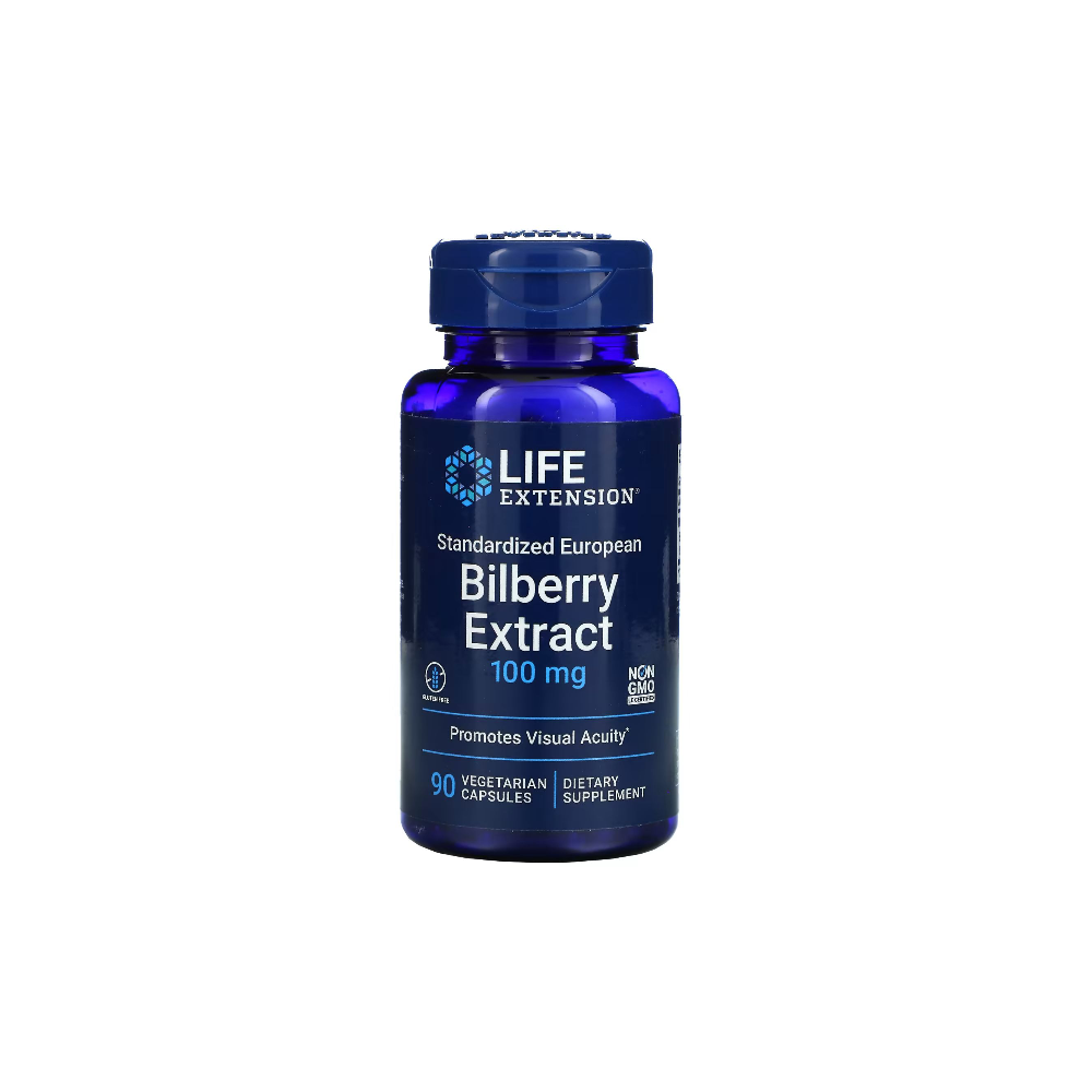 라이프익스텐션 표준화 유러피안 <b>bilberry</b> 빌베리 추출 100mg 90정