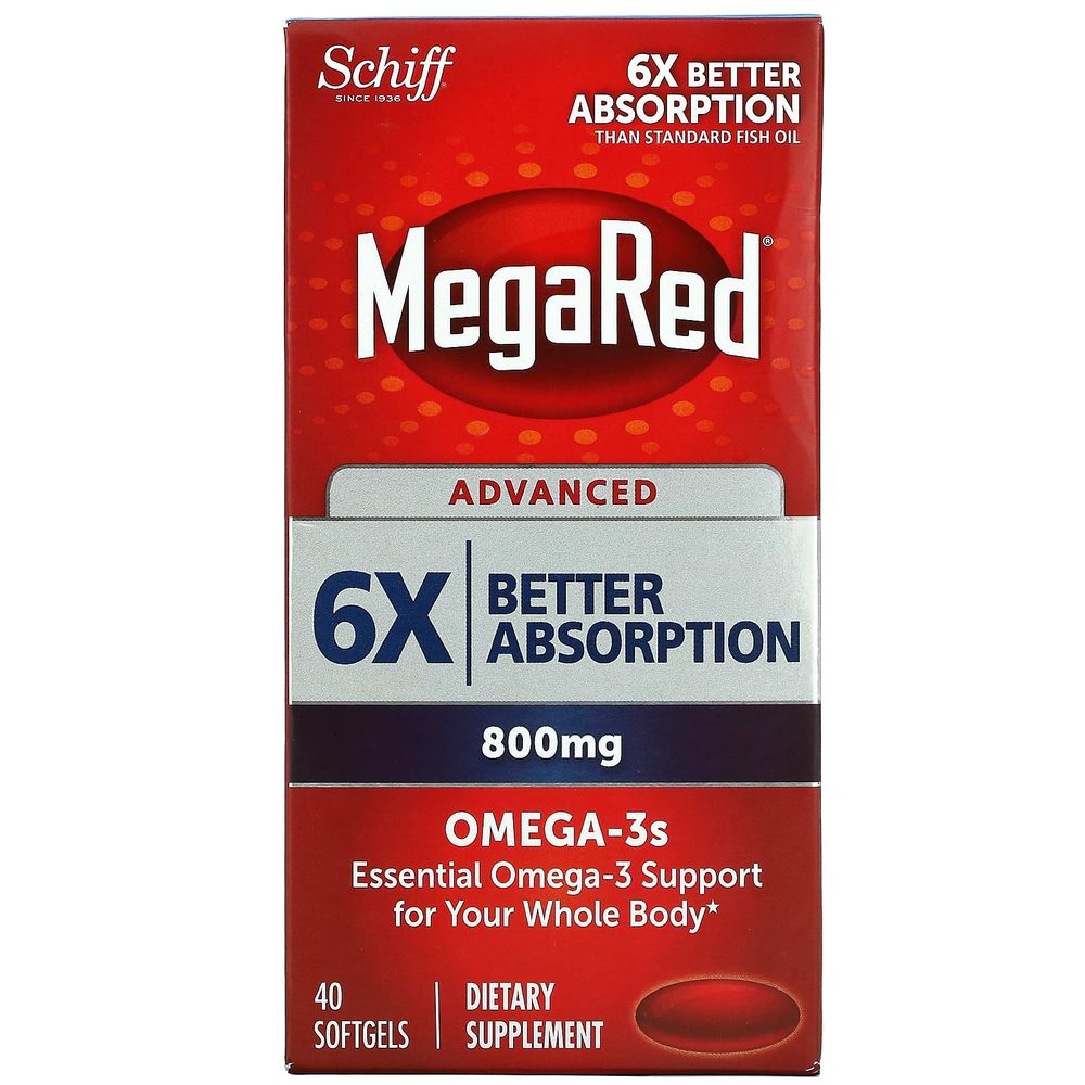 <b>쉬프</b> <b>Schiff</b> MegaRed 어드밴스드 <b>오메가3</b> 800mg 소프트젤 40정