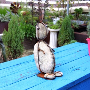 주문제작 [돌토끼] 돌로만든 정크아트 토끼장식 마당꾸미기 촬영소품 동물캐릭터 정원조형물