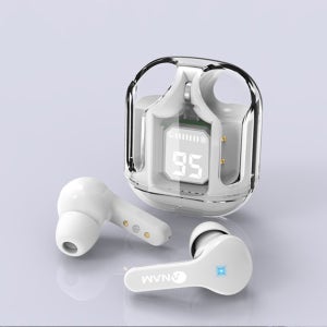 아남 TWS 블루투스 이어폰 핸드폰 게이밍 무선 이어셋 대용량 배터리 LED화면 화이트