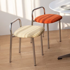 패브 낮은 스툴 예쁜 등받이 패브릭 화장대 의자