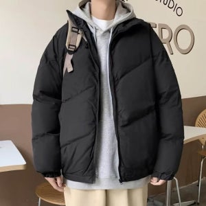 남자 경량 검정 블랙패딩 남성 블루종 숏 패딩 깔깔이 항공점퍼