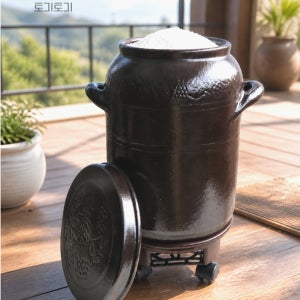 토기토기 소금항아리 간수빼는 10kg 20kg 간수받침+바퀴