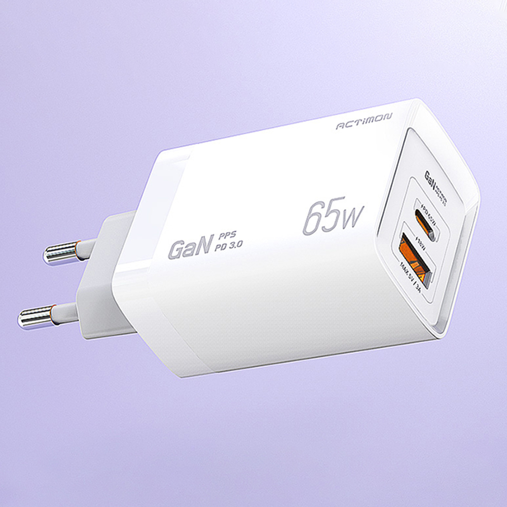 핸드폰 초고속 충전기 듀얼 어댑터 PD 65W 2포트