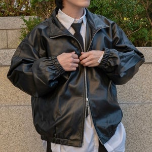 리버 투웨이 레더 자켓