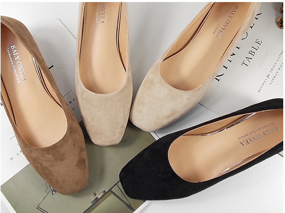 여성 발편한 펌프스힐 기본구두 스웨이드 겨울구두