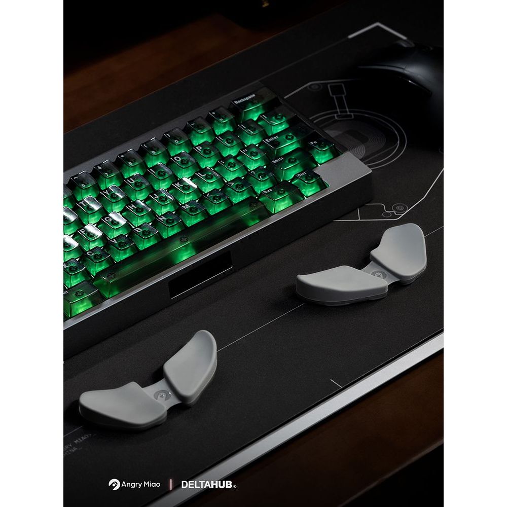 AngryMiao x 델타허브 카르피오 AM에디션 인체공학 키보드마우스 손목받침대 핑크 프로그래머