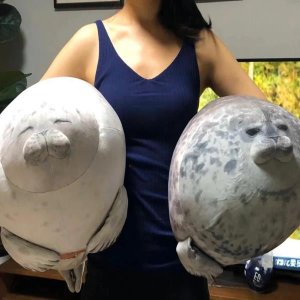 Angry Blob Seal 성난 얼룩 인감 베개 통통한 3D 바다 사자 플러시 잠자는 베개 Kaiyukan 수족관 봉제 인형
