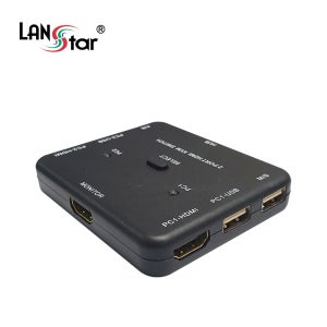 KVM HDMI USB 2:1 투컴 선택기 셀렉터 키보드 마우스 모니터 연결 제어 PC 컴퓨터 2대 LS-HD2KVM