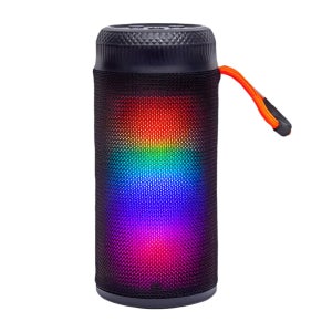 블루투스 V5.3 TWS LED 무선 스피커 텀블러형 TF카드 USB 재생 FM 라디오 7가지 조명 핸즈프리 통화 마이크