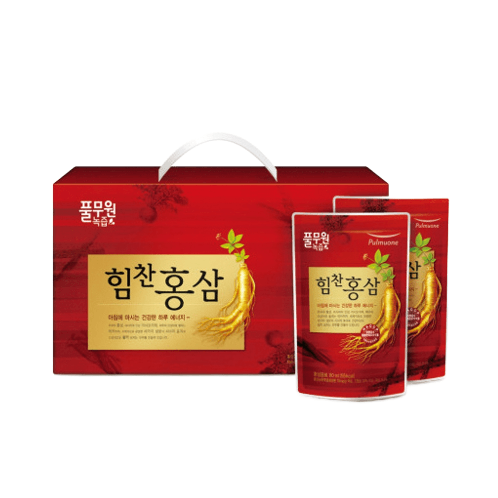 <b>풀무원</b>녹즙 힘찬홍삼건강즙 홍삼즙 80ml x 30포