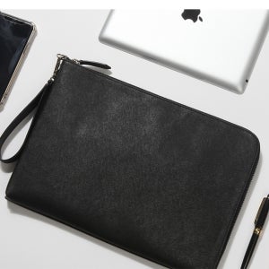 루이스벤 천연 소가죽 파우치 사피아노 소가죽 남성 클러치 백 강력수납