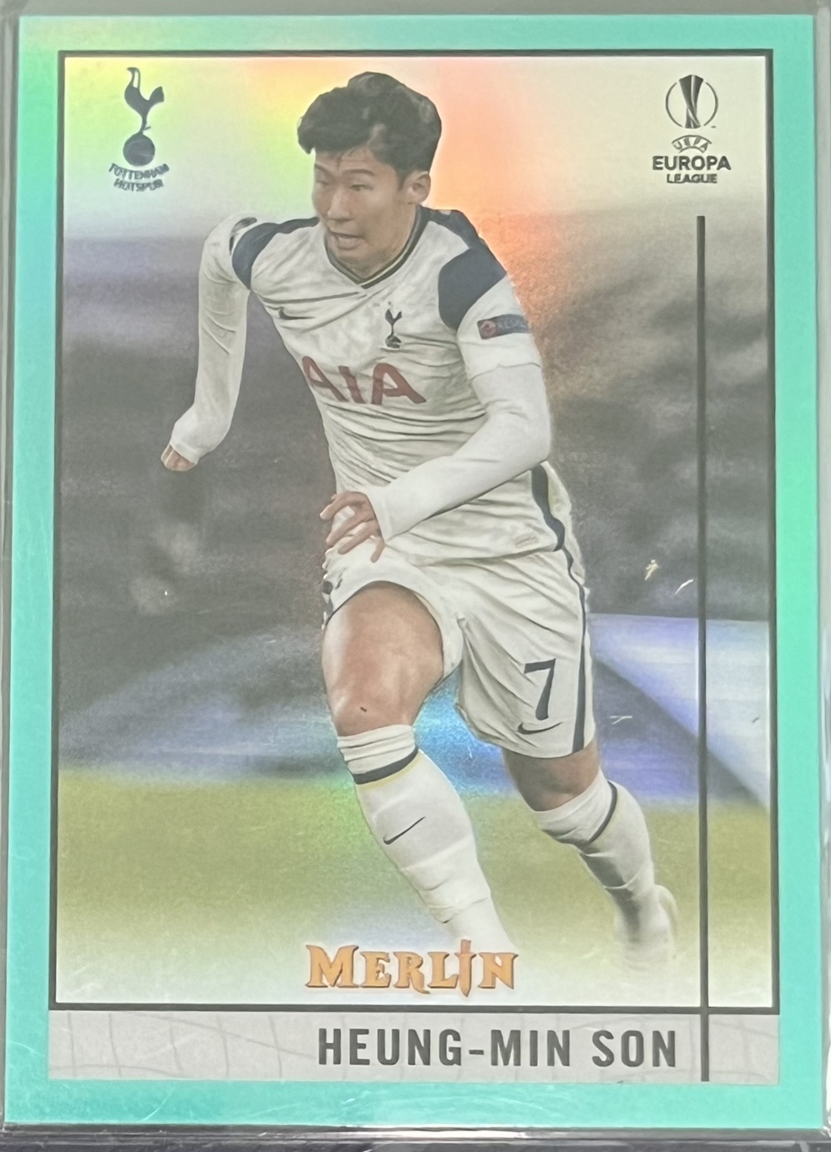 [스포츠카드] 2020-21 탑스 크롬 멀린 UEFA 손흥민 아쿠아 리프랙터 199장 한정판 카드 (토트넘/EPL)