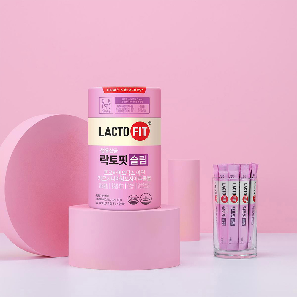 종근당건강 락토핏 <b>슬림</b> 2,000mg x 60포 x 2 장건강 변비에좋은 <b>유산</b>균 성인
