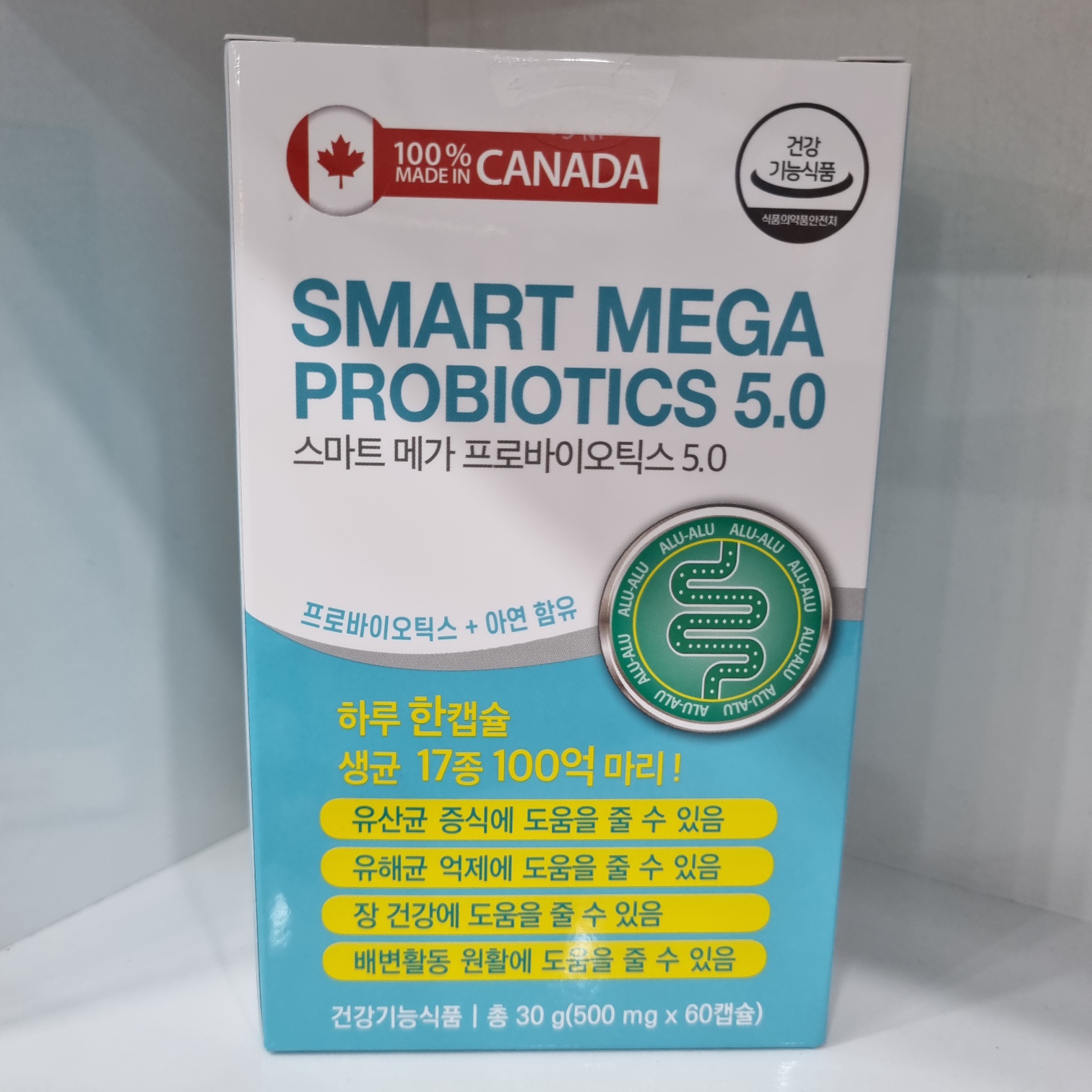 스마트 메가 <b>프로바이오틱스</b> 5.0 60캡슐(2개월분)