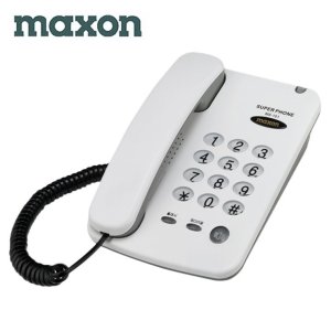 맥슨 유선 전화기 MS-101 가정용 사무용 업소용 책상용 사무실 재다이얼 램프 회색
