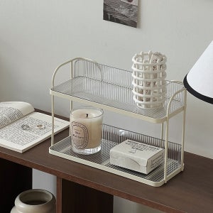 플리츠 미니 선반 2단 주방 책상 다용도 선반