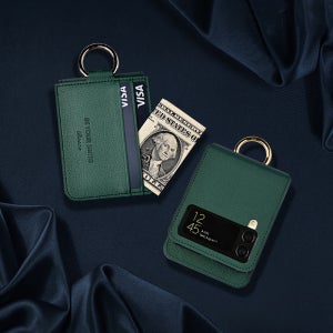 갤럭시 Z플립4 케이스 이태리 가죽 힌지보호 카드 수납 링 제트플립4 보스코(3포켓)