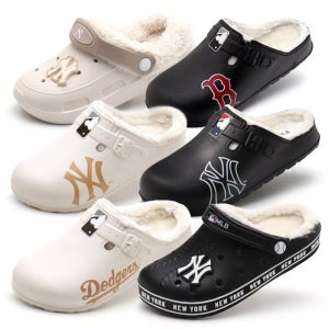 MLB 캠핑 방한 털샌들 털슬리퍼 남자 남성 여성 여자 남여공용 겨울 털신발 패딩