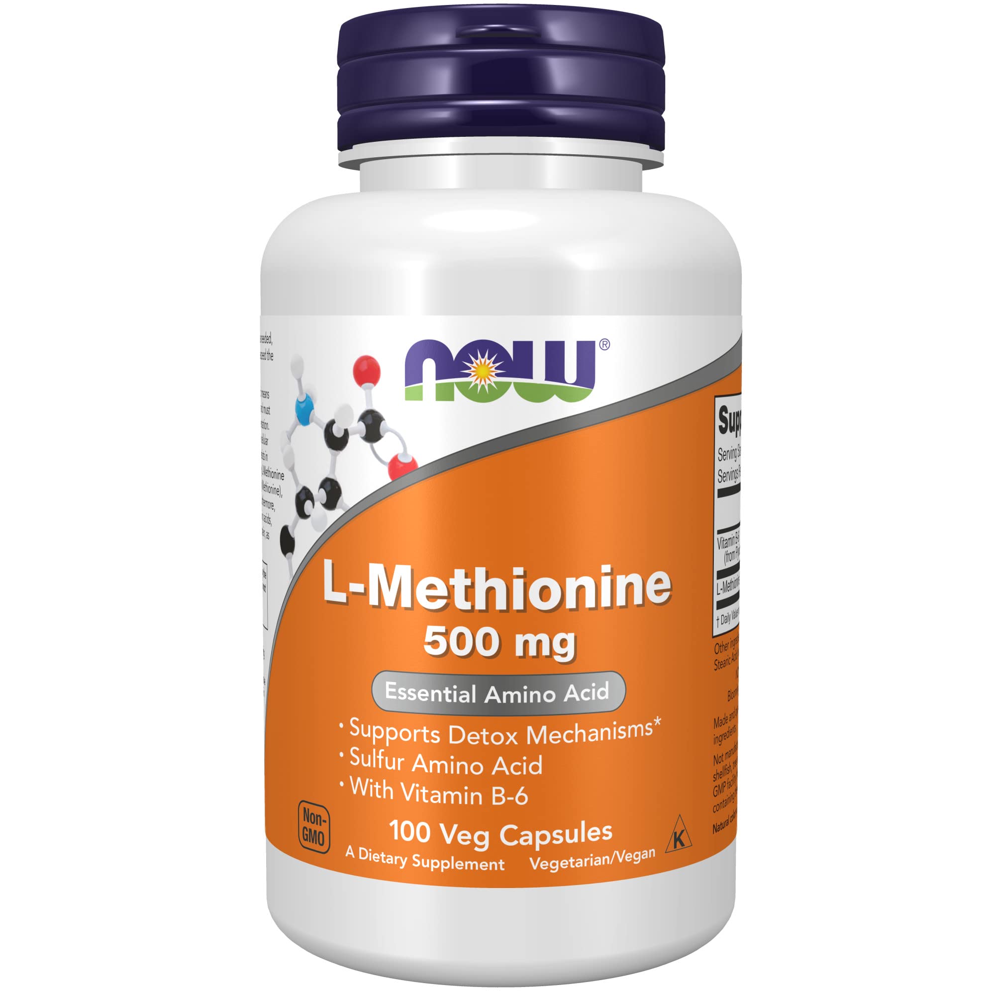 나우푸드 <b>메티오닌</b> <b>L</b> Methionine <b>500mg</b> 100베지캡슐