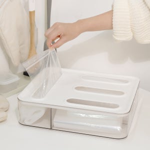지퍼백 간편 정리함 비닐 봉지 봉투 정리 보관함 싱크대 씽크대 서랍정리