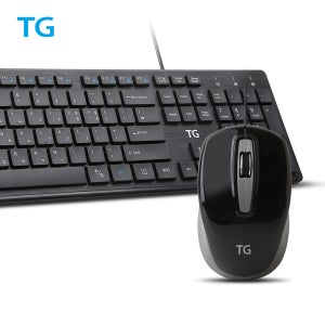 TG-KM500US LOVELY 유선 키보드+마우스 세트+키스킨 블랙