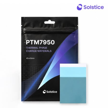 솔스티스 PTM7950 상변화 써멀 패드 / 붙이는 서멀 구리스 방열 40x40x0.2mm
