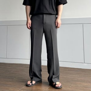 정장바지 남자 세미 와이드 일자 밴딩 스판 슬랙스