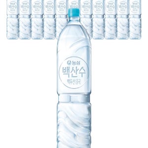 농심 백산수 무라벨, 2L, 12개