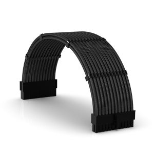 EZDIY-FAB ATX 24 연장 슬리빙 16AWG 케이블 블랙