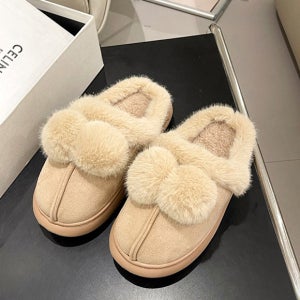 제이시 4CM 푹신한 여자 털슬리퍼 겨울 퍼단화 털신발 B공삼이 쿠션