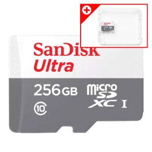 샌디스크 마이크로 SD카드 256GB 블랙박스 스마트폰 닌텐도 메모리카드 256기가 +케이스