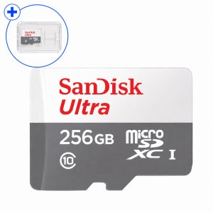 샌디스크 마이크로 SD카드 256GB 블랙박스 스마트폰 닌텐도 메모리카드 256기가 +케이스