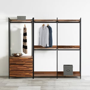 동서가구 디케로 시스템 2400 3단 서랍장 행거 세트 DF924853