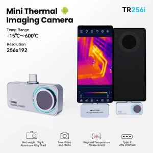 열 화상 카메라 256x192 USB 타입-C OTG 안드로이드 적외선 온도 감지기 앱 포함