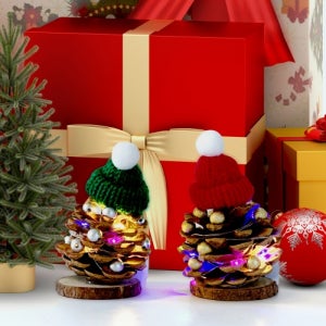 크리스마스트리만들기 솔방울요정트리 미니 만들기세트 작은행복