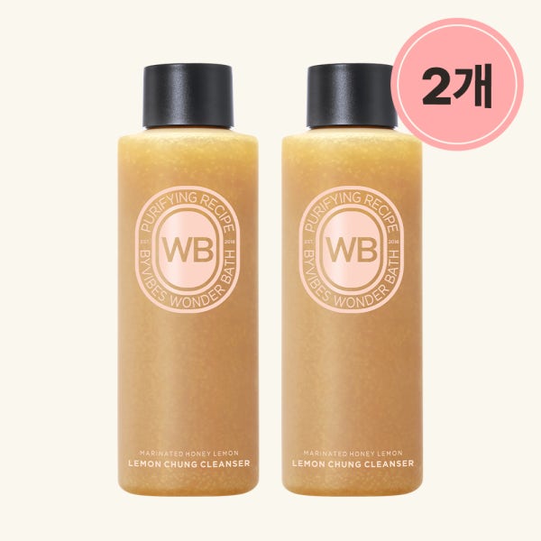[2개] 원더바스 팩클렌저 200ml 2개 레몬청 클렌저 트위스트캡