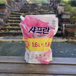샤프란 섬유유연제 1.6L+1.6L 리필 핑크센세이션 대용량 엘지생활건강