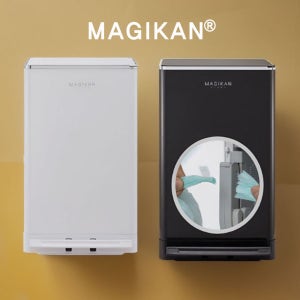 매직캔 히포2 크롬 21L 오토실링 자동밀봉 기저귀 쓰레기통 MH250