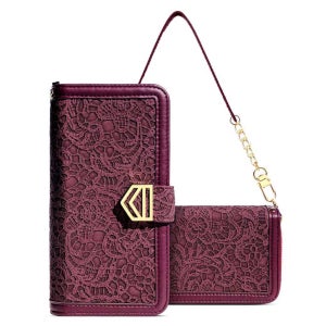 LG Q70 Q730 지퍼 핸드폰 지갑케이스 로미 와인