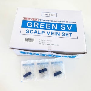 두원 나비침 23G 100개입 멸균주사침 피하수액용 다양한 규격 scalp vein