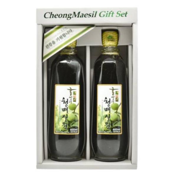 풀무원 홍쌍리 청매실 선물세트 (600mlx2EA) 허브티 사무실간식 탕비실간식 캠핑필수품 완내스 직장인간식