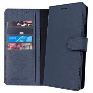 솔레 사피아노 천연소가죽 지갑 케이스 다이어리 네이비, 갤럭시A80(A805)