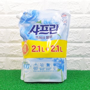 샤프란 섬유유연제 리필 기획 프레쉬 블루 2.1L+2.1L