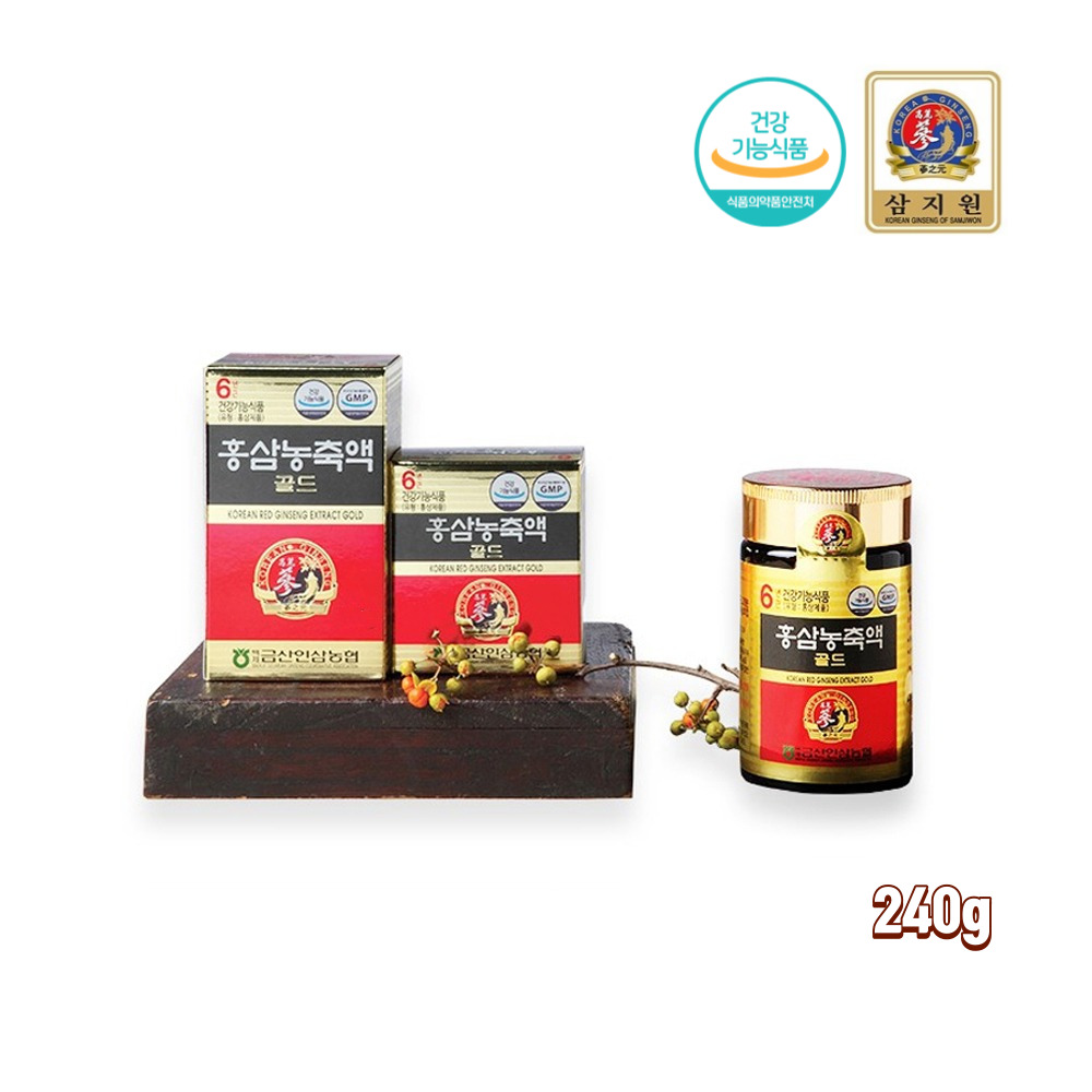 <b>고려홍삼정</b> 6년근 금산 홍삼 진액 엑기스 100% 진세노사이드 Rg3 알지쓰리 240g