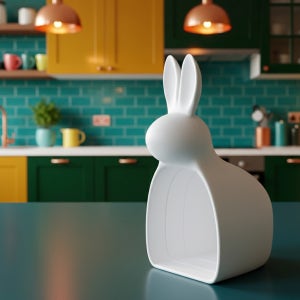 퀄리디자인 토끼 쌀계량컵 손잡이 쌀컵 럭키마우스 스쿱