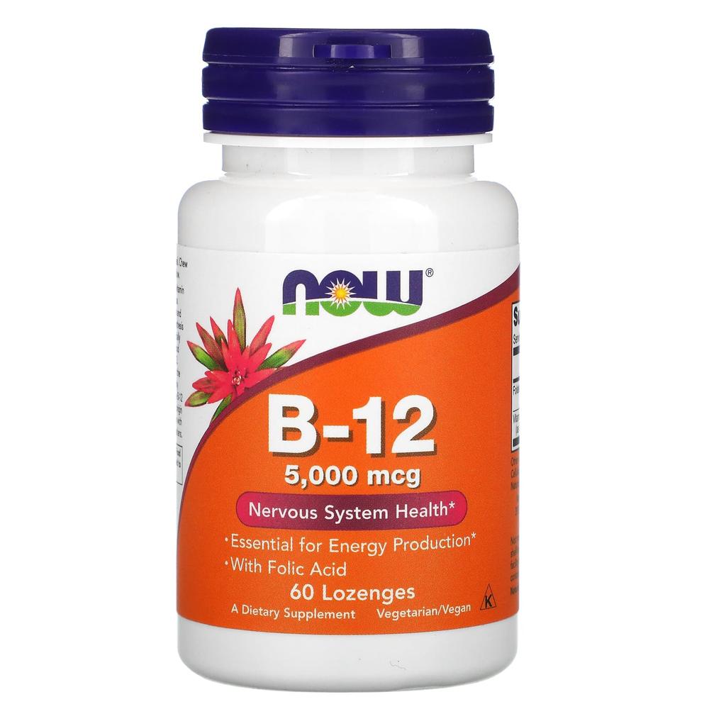 나우 비타민 B12 <b>시아노 코발라민</b> 5,000 mcg 60정